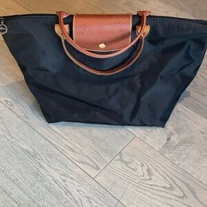 Longchamp Le Pilage Type “M” Black and Brown Women's Tote Bag